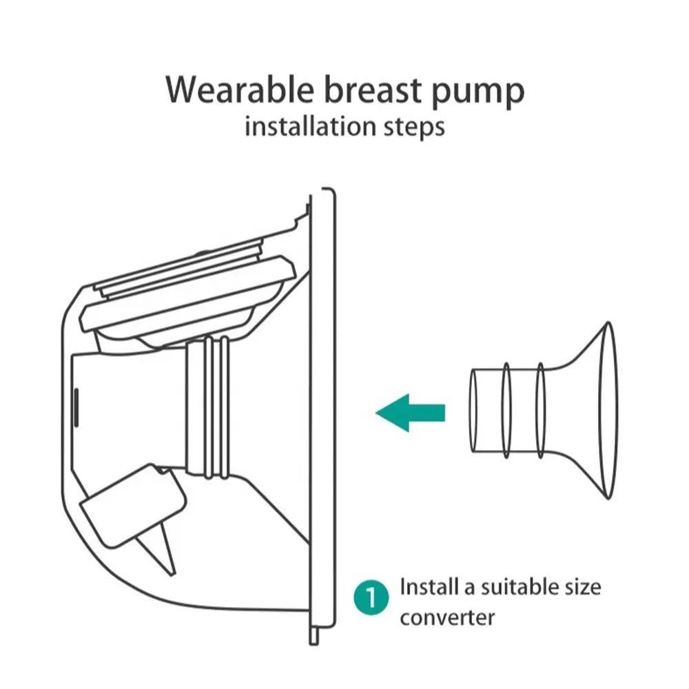 Wearable Breast Pump Accessories Silicone Flanges Insert 13/15/17/19/21/24mm Liquid Silicone Insert For Breast Pumps