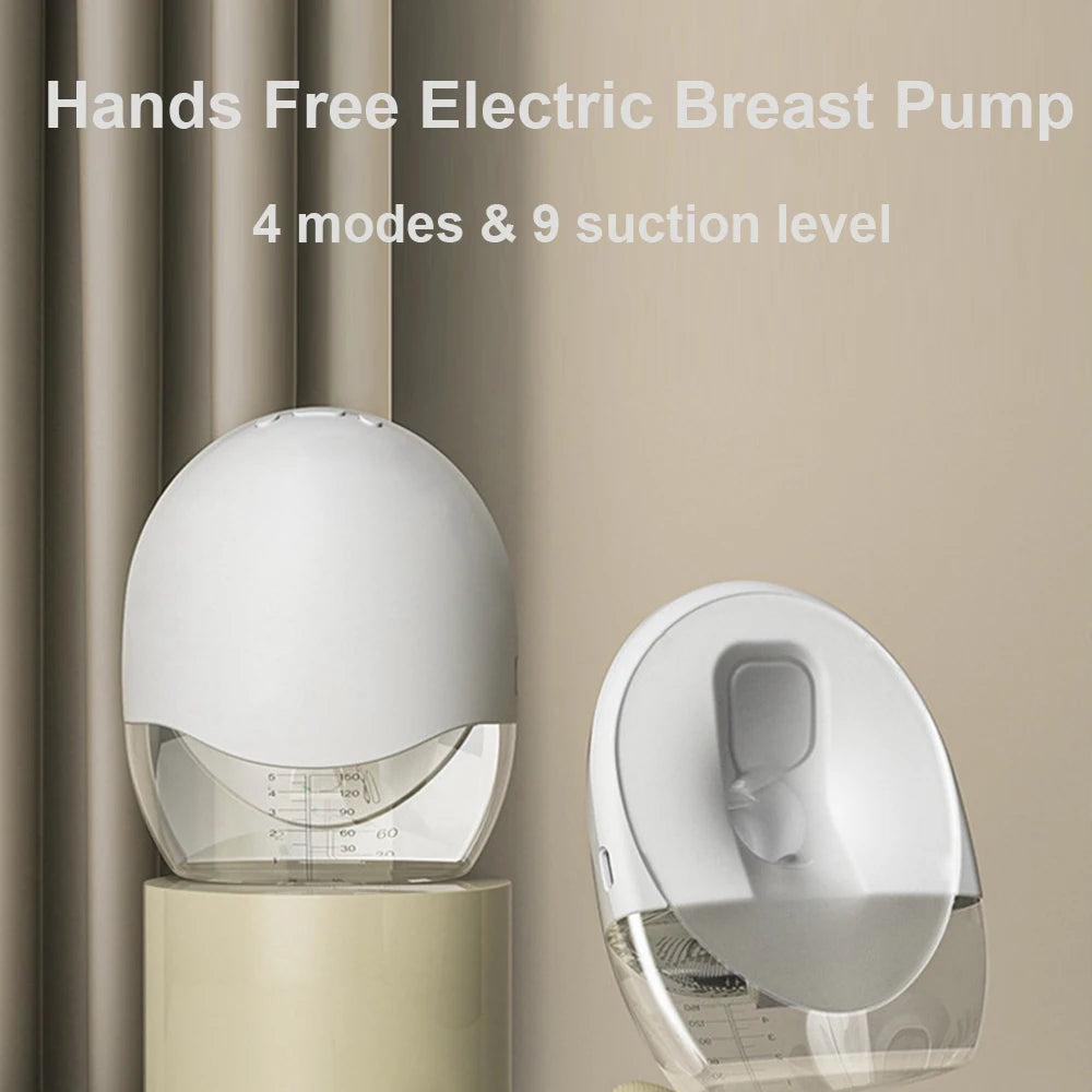 Portable Wearable Breast Pump Hands Free Electric Breast Pump with LED Screen for Breastfeeding 4 Modes 9Suction Level Low Noise