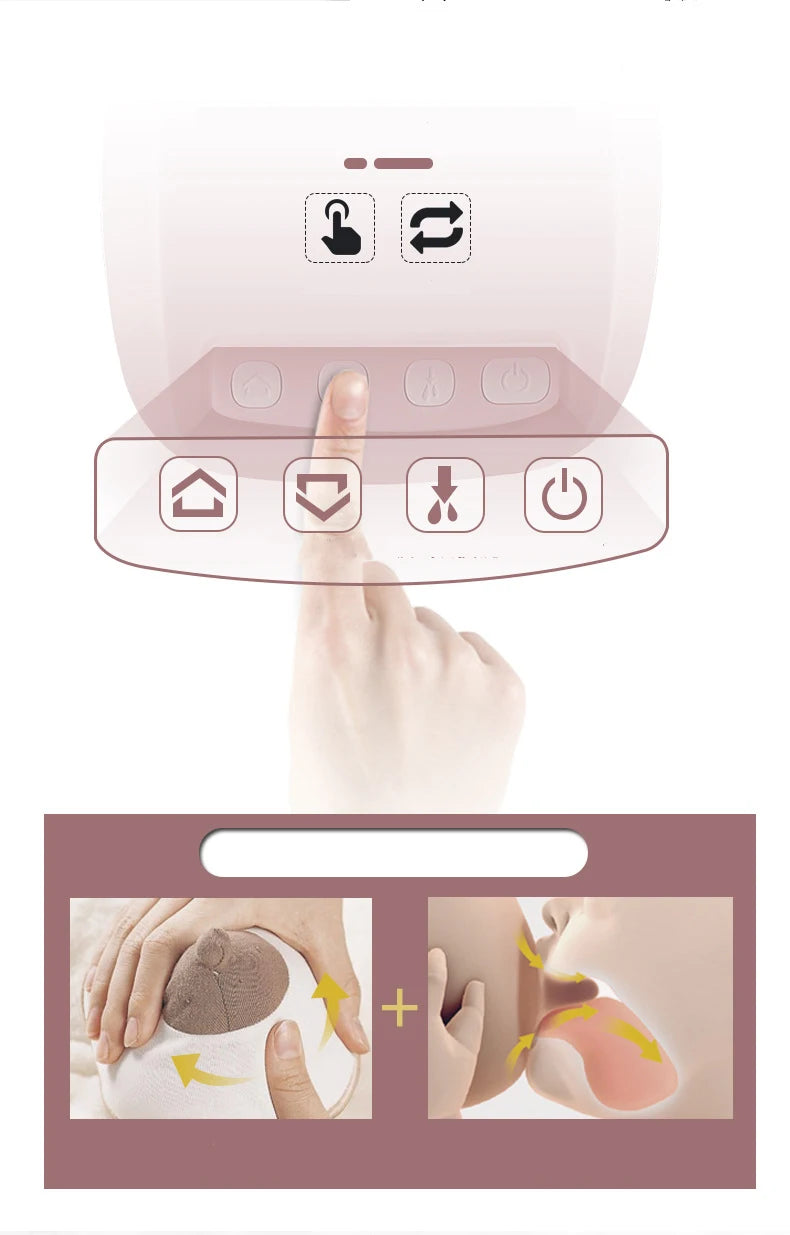Electric breast pump breast milk fully automatic electric milker milk extractor portable large suction painless silent