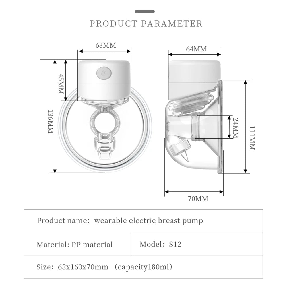 Hands Free Electric Breast Pumps UV disinfectable
