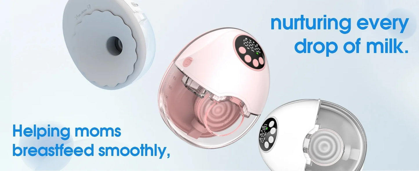 Breast Pump Electric Handsfree BPA Free With Heating & UV Sterilize Lid Optional Wireless Upgrade Wearable Breastfeeding Pump