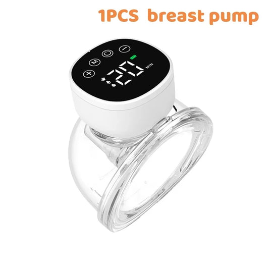 Wearable Breast Pump Hands Free Electric Single Portable Wearable Cup Suction Levels Comf Milking Machine Automatic  Breast Pump