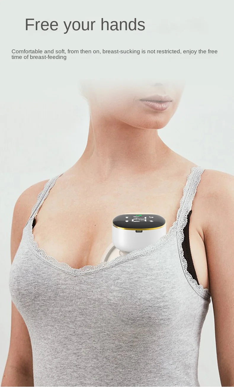 Wearable Electric Breast Pump Portable Handsfree BPA Free Anti-back Flow Easy Clean & Operate LED Dispaly Breast Milk Exactor